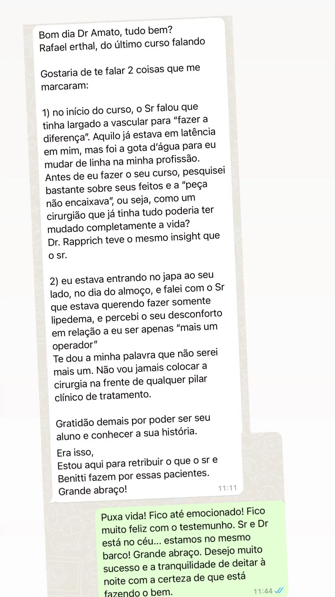 Depoimento Dr. Rafael Erthal